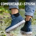 thumbnail image 5 of LAoutun Men's Deck Boots Waterproof Rain Boots Slip On Fishing Boots Ankle Sailing boots Blue, 5 of 6