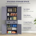 thumbnail image 4 of HOMCOM 72" Kitchen Pantry Cabinet Cupboard with Doors, Navy Blue, 4 of 8