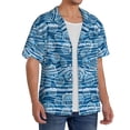 thumbnail image 2 of KLL Shell Print Men's Shirt Short Sleeve Button Down Summer Cuba Beach Shirts- 3X-Large, 2 of 5