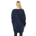 thumbnail image 4 of Made by Olivia Women's Casual Oversized Loose Fit V-Neck Fleece Pullover Sweatshirts Tunic Fall Outfits S~3X, 4 of 7