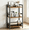 Rustic Brown, variant on Black 3-Tier Open Bookshelf with Sturdy Steel Frame, Narrow Storage Organizer for Books, CDs & Movies, Suitable for Living Room, Home Office and Study