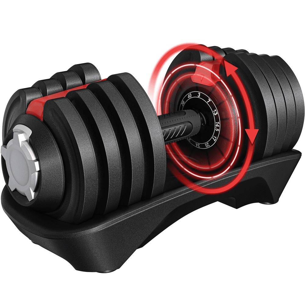 FitRx SmartBell, Adjustable Dumbbell, Home Gym Equipment, 5