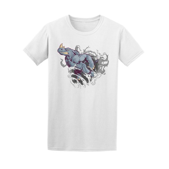 Strong Rhino Ripping Paper Tee Men's -Image by Shutterstock