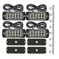 thumbnail image 1 of Mistaha Red Light Emergency Strobe Warning Lamp Set - 12 LED Hazard Signal Lights (4 Pack), 1 of 6