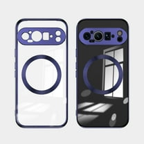 TECH CIRCLE Clear Case for Google Pixel 9 Pro XL 6.8" (2024) - Magnetic Transparent Phone Case with Camera Protection [Compatible with MagSafe] Slim Thin Lightweight Durable TPU Cover, Darkpurple