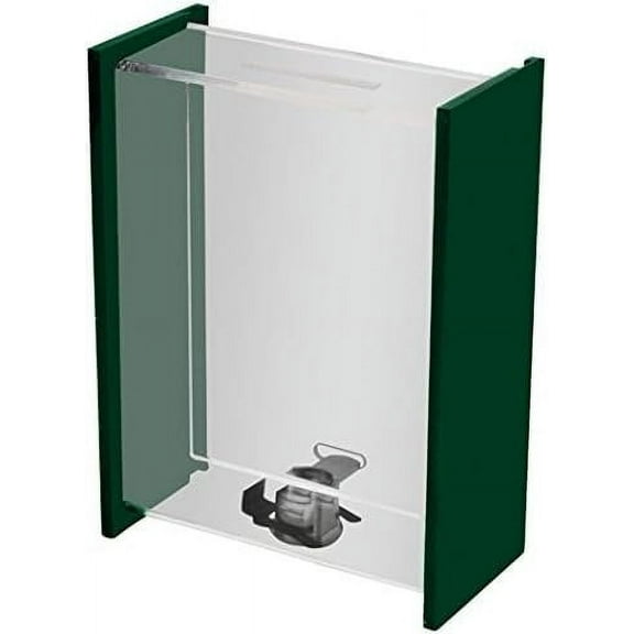 My Charity Boxes - Clear Donation Box - Ballot Box - Ticket Boxes - Collection Box - Tip Container - W/sliding Door & Display Green