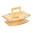 thumbnail image 4 of Wooden Picnic Table, Champagne Picnic Snack Table with Handle, Multipurpose with yellow, 4 of 8