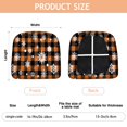 thumbnail image 3 of Orange and Black Plaid Christmas Snowflake Seat Covers for Dining Room Chairs Set Of 4,Stretch Printed Washable Chair Seat Cover with Elastic Ties and Button,Removable Waterproof Couch Cushion Covers, 3 of 6