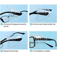 thumbnail image 3 of NETSENG 2 Pairs Safety Glasses Side Shields - Clear Side Shield - Universal Side Shield - For Small Medium Glasses, 3 of 5