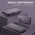 thumbnail image 3 of ELEHOLD Wallet Case for iPhone 16 Pro Max Premium Leather Case wih RFID Blocking Function Card Slots Kickstand Magnetic Clasp Shockproof Cover for Men Women for iPhone 16 Pro Max,Purple, 3 of 11
