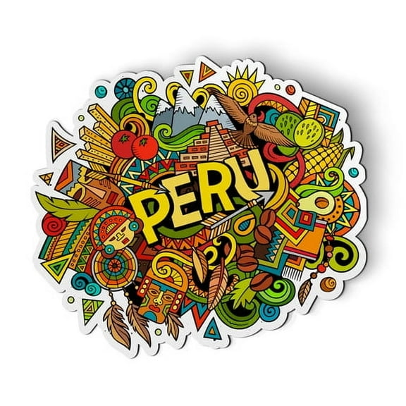 Peru - 5" Magnet for Car Locker Refrigerator