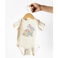 thumbnail image 7 of Ink Printed Image NOT a Quilt Patch - Easter Floral Bunny Faux Patchwork Baby Bodysuit Natural Bodysuit 18 Months, 7 of 7