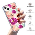 thumbnail image 2 of Pink Flower Case for iPhone 13 Mini,Aesthetic Colourful Floral Plant Case for Men Women,Unique Soft TPU Bumper Case Cover, 2 of 5