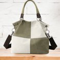 thumbnail image 4 of Bolsa De Hombro Bolsa de hombro de lona de compras de gran capacidad Color de contraste para el trabajo (Verde) Tmvgtek Para Estrenar, 4 of 8