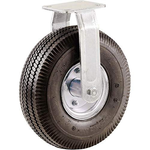 Shepherd Hardware 8 Inch Pneumatic Rigid Plate Caster Wheel - Rubber - 6 Units, Multicolor