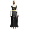 thumbnail image 2 of renvena Robe de Danse pour Femmes Croix Dorée avec Costume de Prière Tenue de Danse Noir&Blanc L, 2 of 7