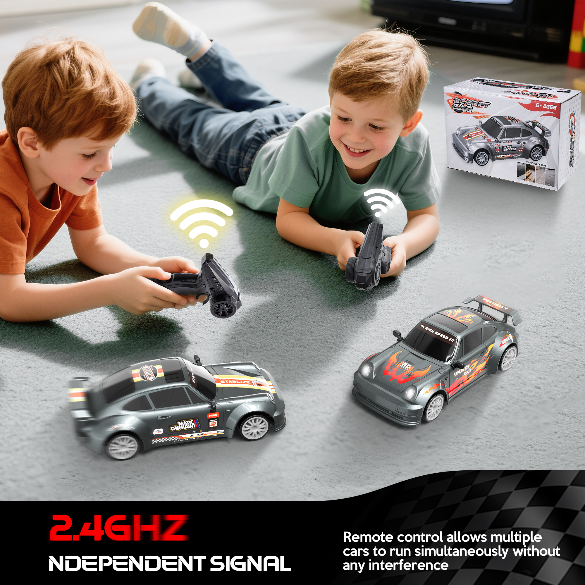 Remote Control Car for Kids, 4WD High Speed RC Cars, Car Toys for 6 7 8-12 Year Old Kid Boys Gifts for Birthday