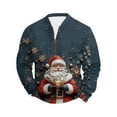 thumbnail image 1 of Birdeem Men's Christmas Sweater: Zipper Top, Thick Thread Half High Collar, 1 of 5