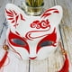 thumbnail image 3 of Máscara de zorro de gato pintada a mano, accesorio de Cosplay de Festival de Halloween, máscara japonesa de media cara, Anime Demon Slayer, 3 of 4
