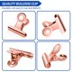 thumbnail image 4 of Paquete de 30 clips pequeños de toro, mini clips de bisagra de metal de 1,22 pulgadas, clip de bisagra de papel para carpeta para oficina, escuela, tiendas, oro rosa, 31 mm, 4 of 5