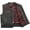 Black Red, variant on First Mfg Co - Upside - Men's Motorcycle Biker Riding Black White Leather Vest - Medium