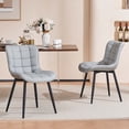 thumbnail image 3 of YOUNIKE Dining Chair 1 PCS Washable PU Fuax Leather Upholstered Accent Side Chair, Gray, 3 of 7