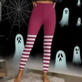 thumbnail image 4 of Ayfxijin Women's Yoga Pants Halloween Striped Print Leggings Sports Fitness Pants Fitting Tight Yoga Stretch Pants, 4 of 9