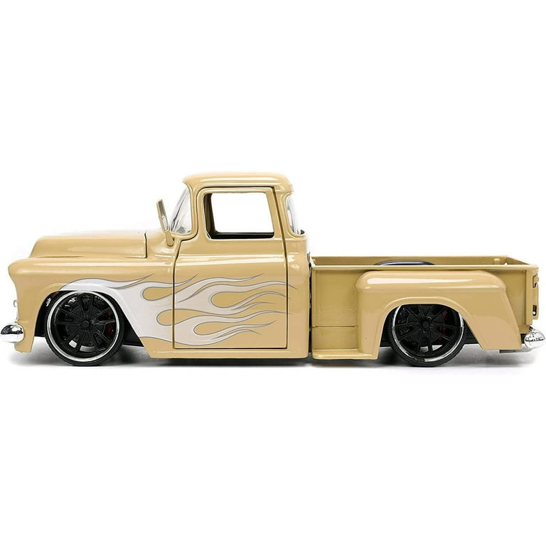 Jada 1/24 Scale Diecast 1955 Chevy Stepside Pickup Truck Tan