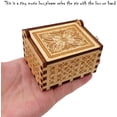 thumbnail image 4 of Music Box Howl's Moving Castle Engraved Wood Musical Box Hand Cranked Gift Box for Christmas,Birthday,Valentine's Day,Air Walk(Close Shot，Brown), 4 of 5