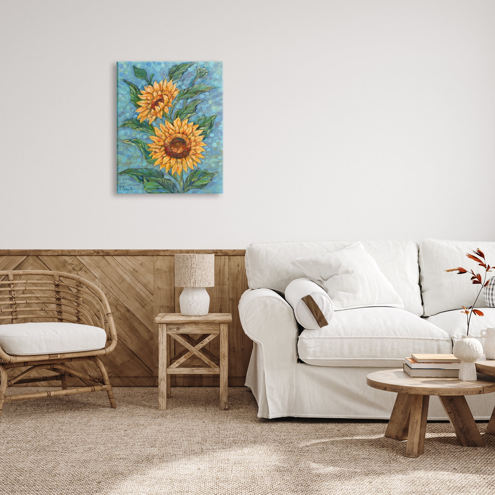 Stupell Industries Modern Brush Stroke Florals Botanical & Floral Painting Gallery Wrapped Canvas Art Print Wall Art, 24 x 30