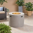 thumbnail image 2 of GDF Studio Hearth Outdoor 40,000 BTU Lightweight Concrete Circular Fire Pit, Light Gray, 2 of 12