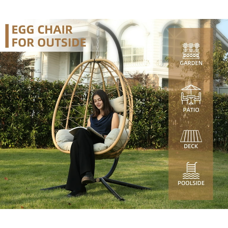 Hammock Swing Indoor Outdoor Foldable Hanging Egg Chair Without