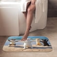 thumbnail image 4 of 1pc Four Cats on the Beach Absorbent Non-Slip Bathroom Thickened Flannel Rug Decor,Soft,Quick Drying,Suitable For Indoor/outdoor Use,Bathrooms,Bedrooms,Kitchens,Terrace,Laundry Rooms,16"x24", 4 of 9