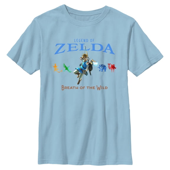 Boys Nintendo Divine Beasts Colorful Icons T Shirt