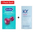 thumbnail image 1 of Durex Pleasure Mix Surtido 12 Condones y Lubricante Personal K-Y Jelly 71 ml, 1 of 3