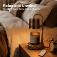 thumbnail image 6 of Mehoom Vintage Metal Candle Warmer Lamp with Dimmer, Timer, and 2 Bulbs for Bedroom and Living Room, 6 of 10