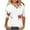 White, variant on Summer Tshirts for Women Half Sleeve Floral Graphic Printed Tunic Tops Loose Fit Crew Neck Pleated Base Casual Tees (XL, Khaki)