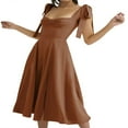 thumbnail image 1 of PENGXIANG Robe Midi Sans Manches d'Été pour Femmes Couleur Unie / Robe de Soirée Split Florale, 1 of 4