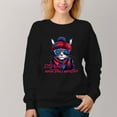 thumbnail image 5 of Women's  Crew Neck Pullover Cozy Clothes Autumn Winter-Cat Print, 5 of 16