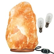 Large Himalayan Rock Salt Lamp Pink Crystal Natural Authentic Hand Carved Decor Lighting Dimmable -