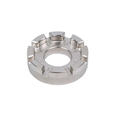 

8 Way Bike Wheel Spanner Wrench Adjuster Spoke Key Round Spoke Wrench Repair Tool (Silver) Random style