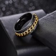 thumbnail image 3 of Mens Anxiety Rings Fidget Rings For Men Women Chain Spinner Rings For Kids Teen Titanium Steel Rings, 3 of 5