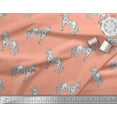 thumbnail image 3 of Soimoi Poly Georgette Fabric Horse Block Decor Fabric Printed Yard 52 Inch Wide, 3 of 3
