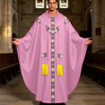 thumbnail image 2 of SAWOBUUN Church Catholic Priest Chasubles Vestments for Men, Robe Chasuble Mass Robe Halloween Outfits, 2 of 9