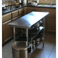 thumbnail image 7 of AmGood 60" Long x 24" Deep Stainless Steel Work Table with 2 Shelves and wheels | Commercial & Residential NSF Utility Table | Metal Food Prep Station, 7 of 7