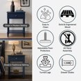 thumbnail image 7 of Decor Therapy Preston Traditional Single Drawer Side Table, Classic Bedside End Table with Lower Shelf, Navy, 7 of 7