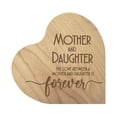 thumbnail image 1 of Engraved Wooden Heart Block 5” x 5.25” x 0.75”- Mother And Daughter, 1 of 4