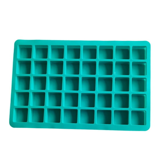 Dsscvnef 40 Straight Square Ice Cake Ice Jelly Soap Cake Baking Tools Resin Silicone Tray Drop for Painting Reusable
