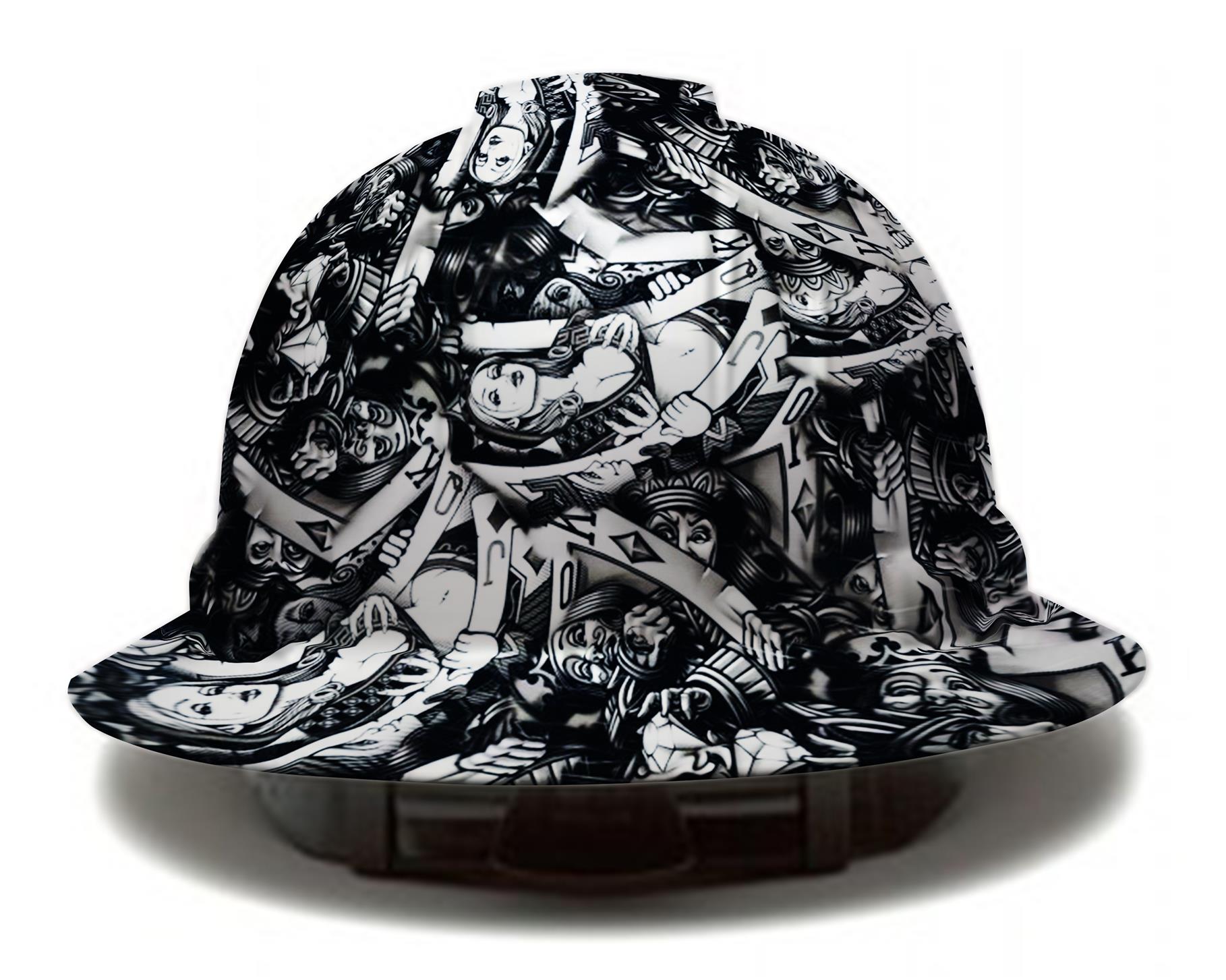 Full Brim Pyramex Hard Hat, Poker 
