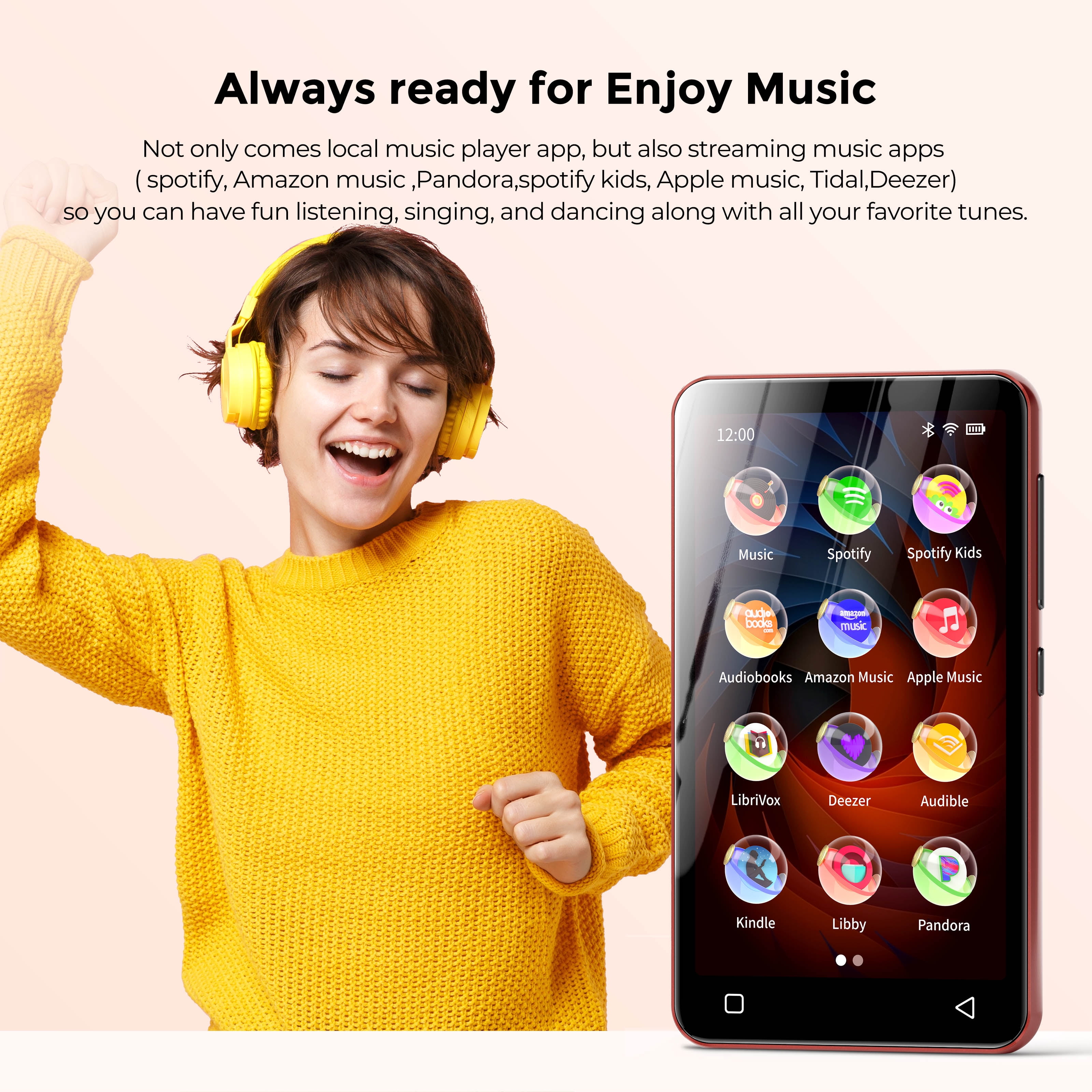 Vibe Spotify Luoran M4S Kids MP3 Player Spotify, Parental